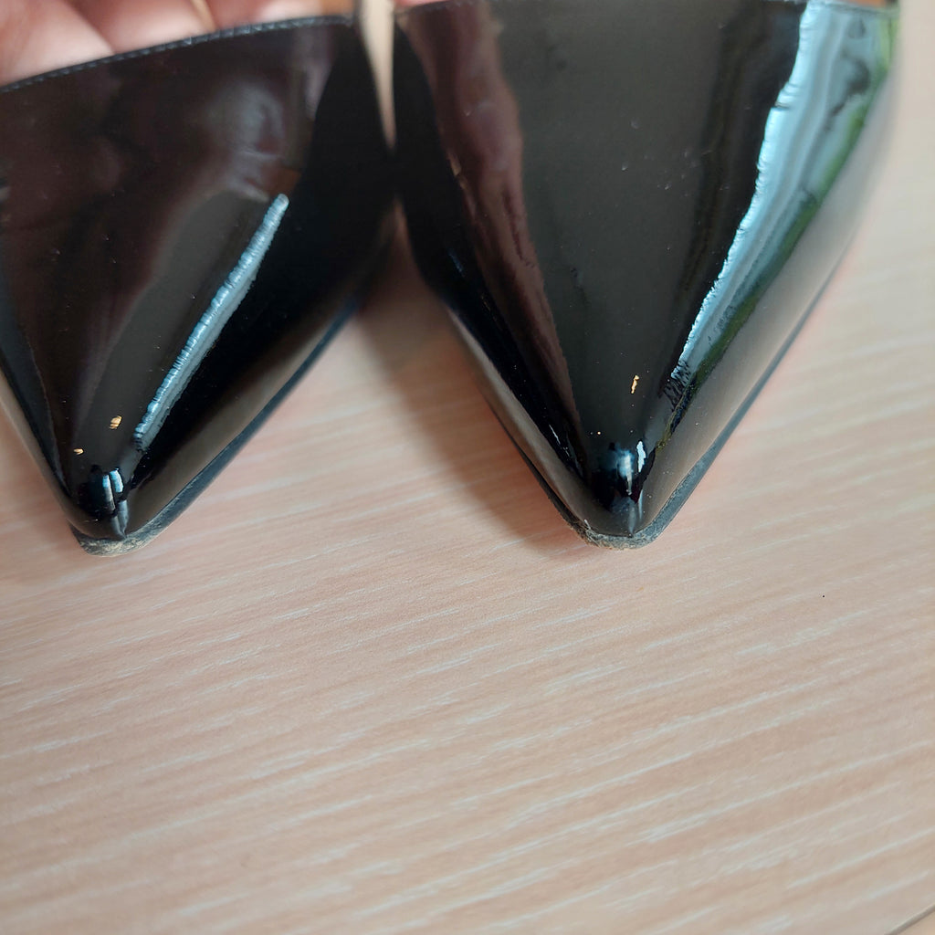 Christian Louboutin Black Patent Calf Leather 'So Kate' Stiletto Pumps | Pre Loved |