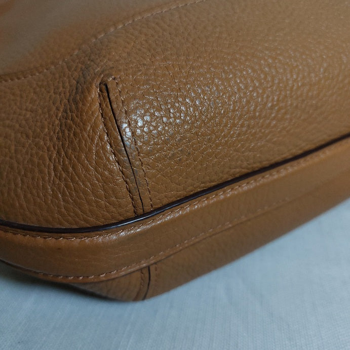 Coach Tan Pebbled Leather 'Amber' Hobo Bag | Pre Loved |