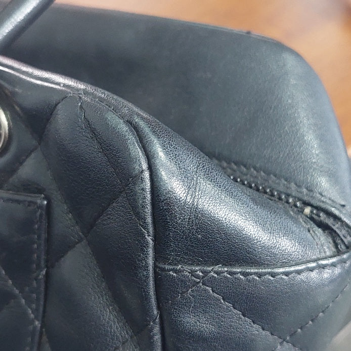 Chanel Black Calf Leather Cambon Ligne Mini Bag | Pre Loved |