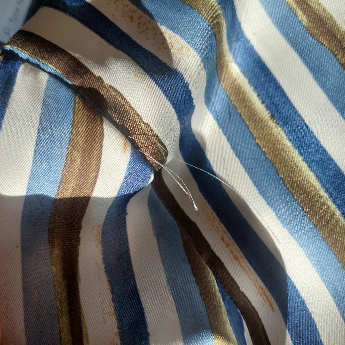 Zara Multi-Colour Striped Satin Blouse | Gently Used |