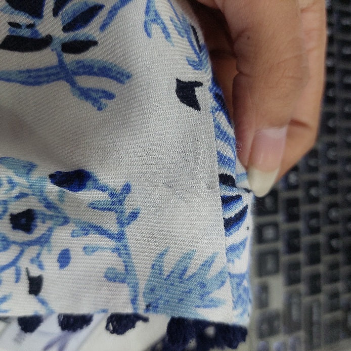 Riffat Aliani White & Blue Printed Co-ord Set | Gently Used |