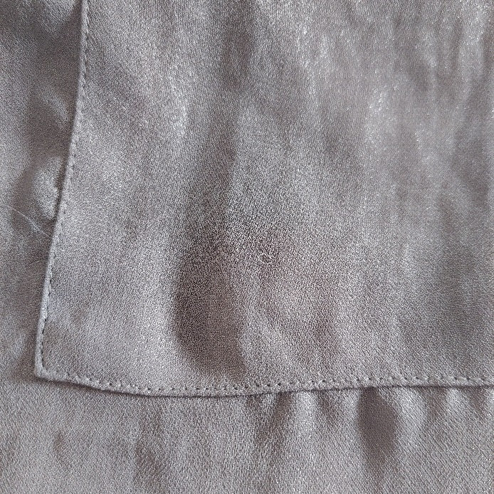 H&M Dark Grey Metallic Button Down Shirt | Gently Used |