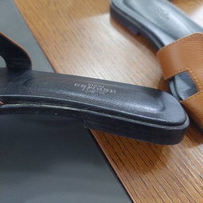 Hermès Tan Oran Sandals | Pre Loved |