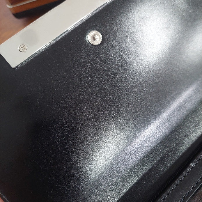 Karen Millen Black Canvas & Leatherette Monogram Tri-Fold Wallet | Brand New |