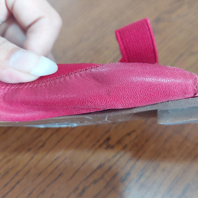 Tory Burch Red Leather 'Jolie' Slingback Flats | Pre Loved |