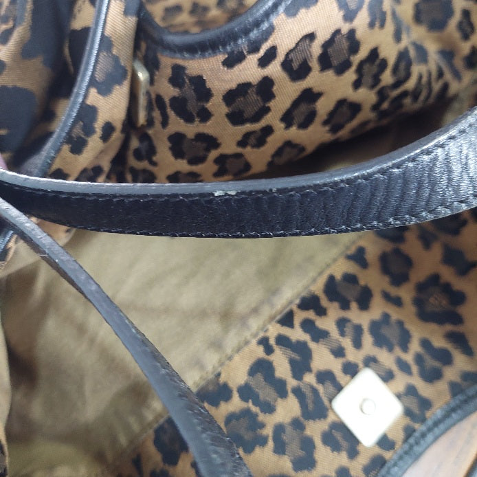 Fendi Canvas Monogram & Cheetah Print Hobo Bag | Pre Loved |