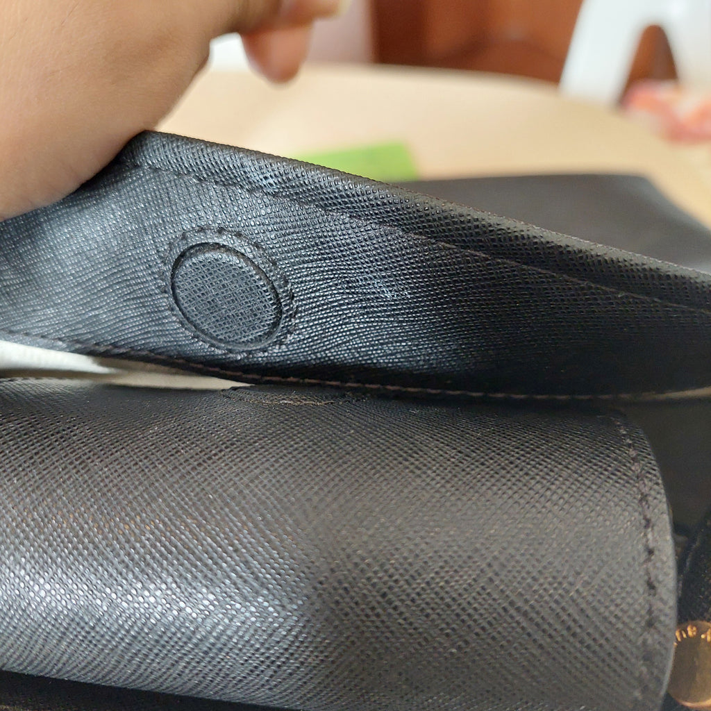 Tory Burch Black Leather Emerson Bucket Bag | Gently Used |