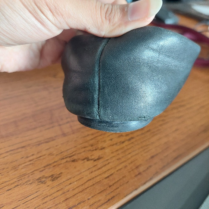 Tory Burch Black Leather Chelsea Cap-Toe Ballet Flats | Pre Loved |