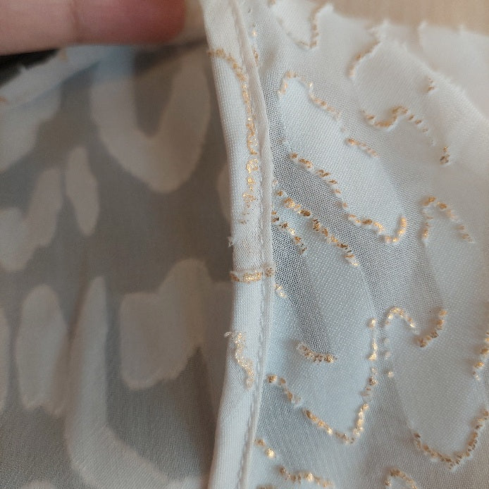H&M Off White Semi Sheer Textured Kaftan | Pre Loved |