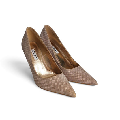 Dune London Amelia Champagne Gold Pointed Heels | Pre Loved |