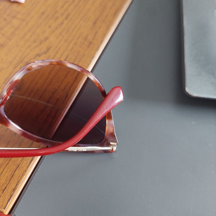 Miu Miu Pink/Purple Cat Eye Acetate Orchid Havana MU03US Sunglasses | Brand New |