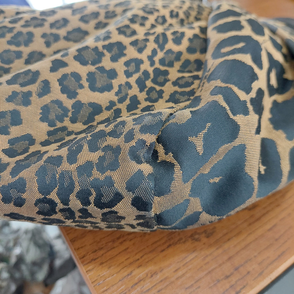 Fendi Canvas Monogram & Cheetah Print Hobo Bag | Pre Loved |