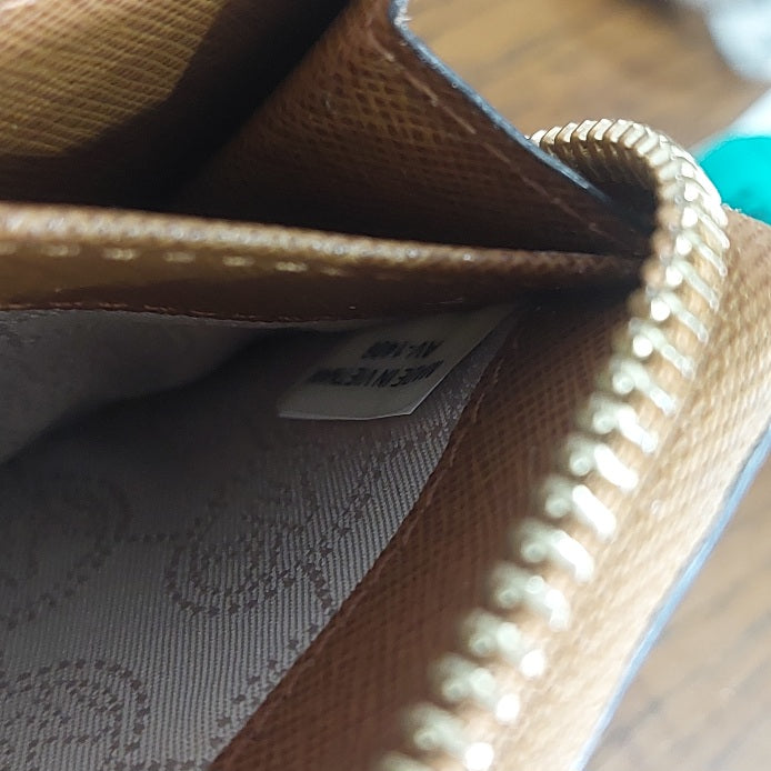 Michael Kors Tan Saffiano Leather Zip-Around Wallet | Pre Loved |