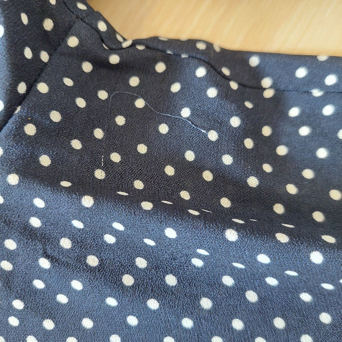 H&M Navy & White Polka Dot Top | Pre Loved |