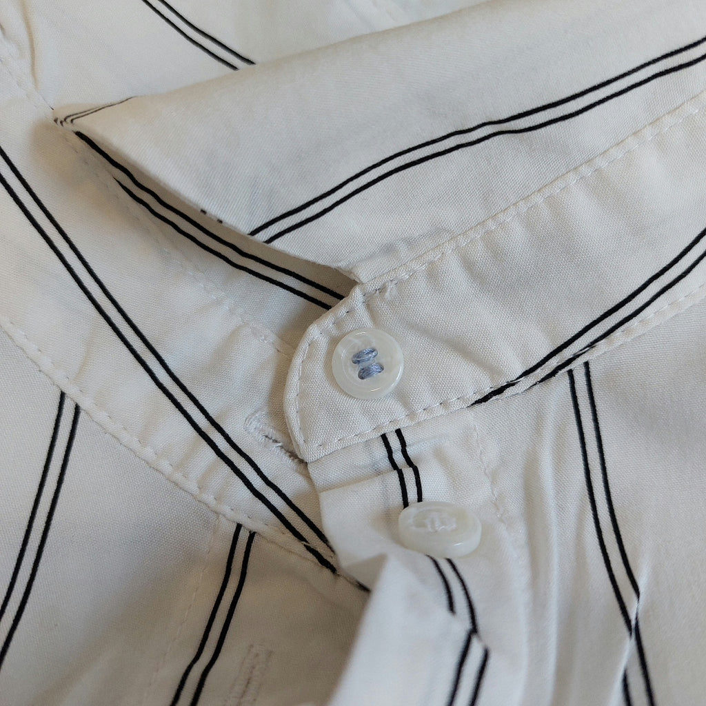 H&M White & Black Striped Collared Shirt | Gently Used |