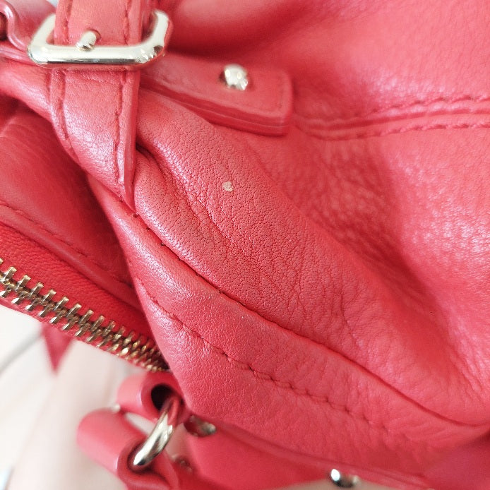 Kate Spade Red Leather Double Handle Crossbody Bag | Pre Loved |