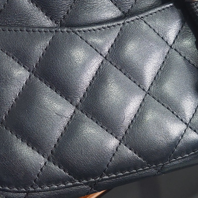 Chanel Black Calf Leather Cambon Ligne Mini Bag | Pre Loved |