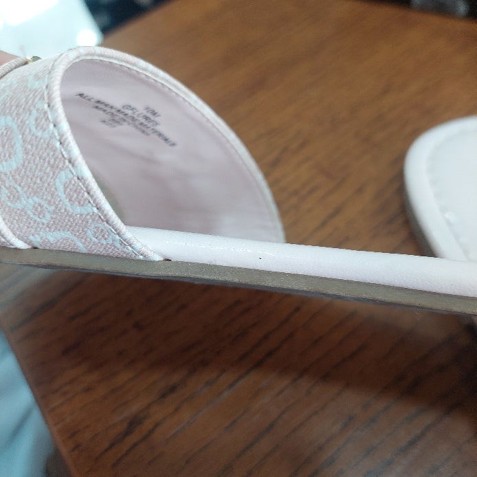 Guess Pink Lures Logo Sandals | Gently Used |