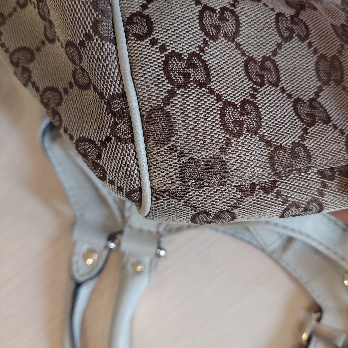 Gucci Beige Sukey Monogram Canvas With Leather Trim shoulder bag | Pre Loved |
