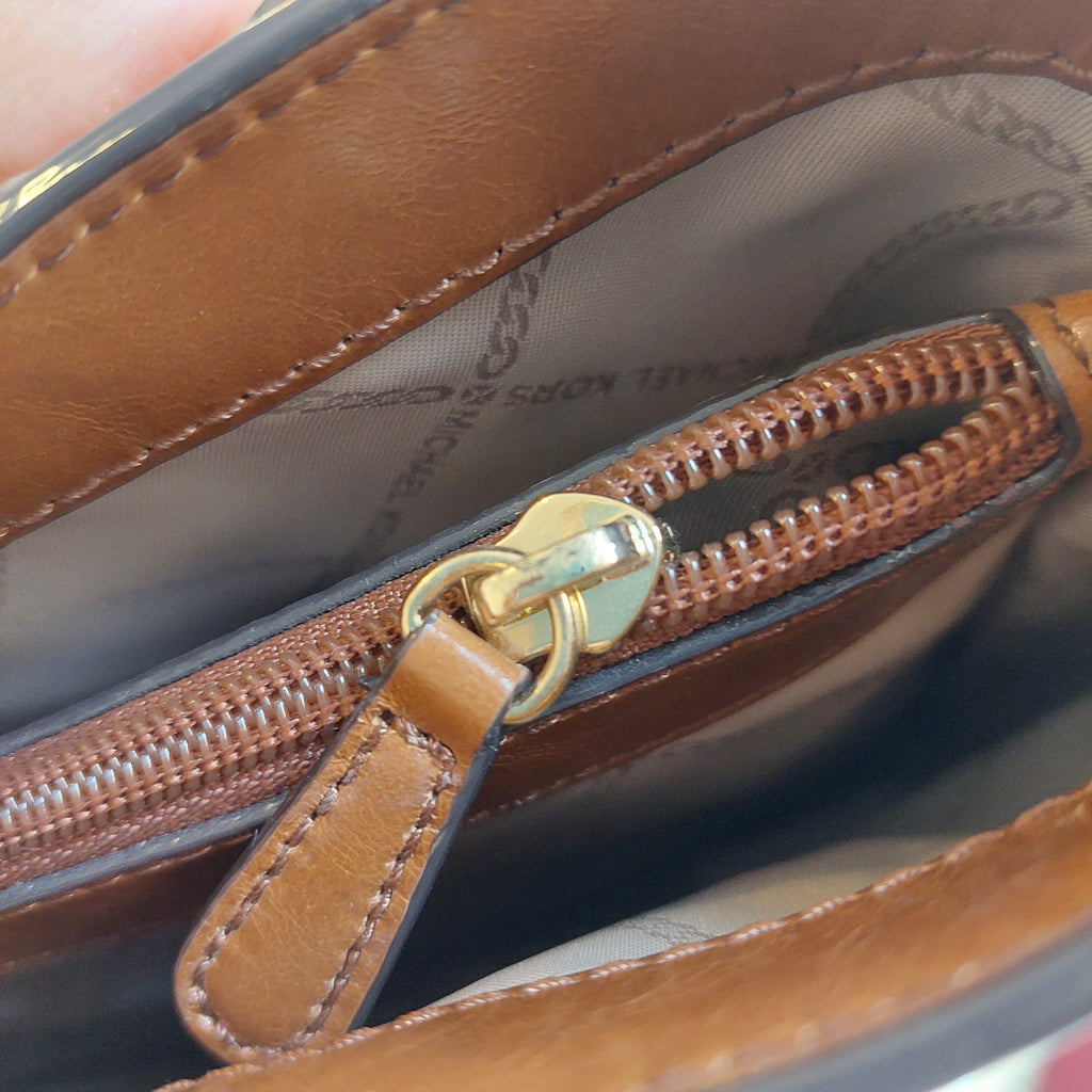 Michael Kors Tan VOYAGER Textured Tote Bag | Gently Used |