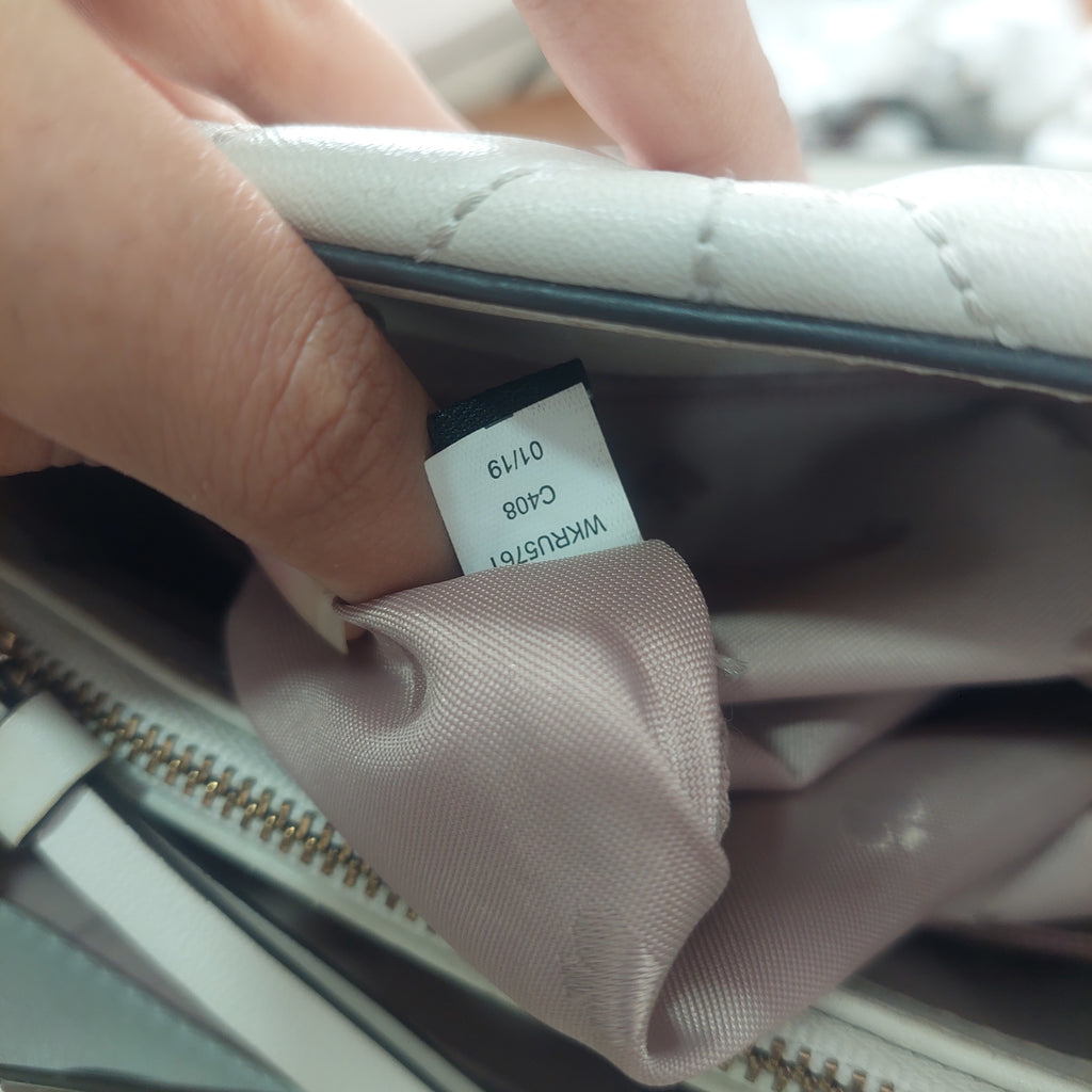 Kate Spade White Meena Leather Briar Lane Quilted Shoulder Bag | Pre Loved |