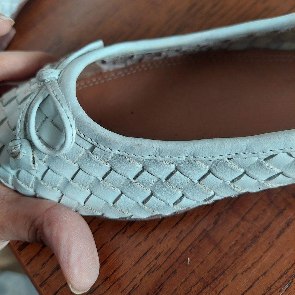 Dune White Leather Hartleys Ballet Flats | Pre Loved |