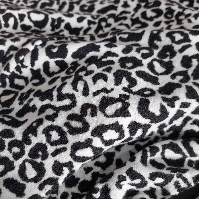 George Black & White Cheetah Print Knee Length Dress | Pre Loved |
