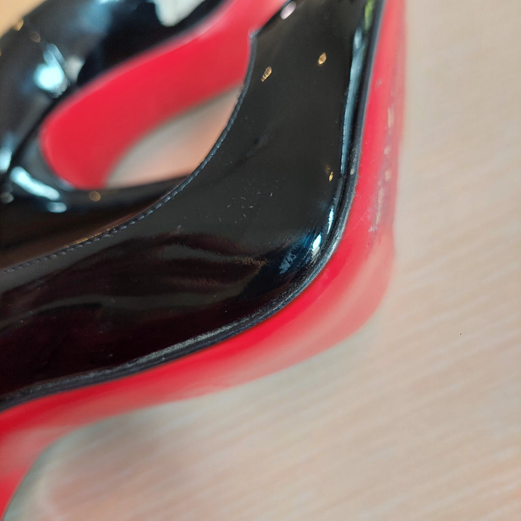 Christian Louboutin Black Patent Calf Leather 'So Kate' Stiletto Pumps | Pre Loved |
