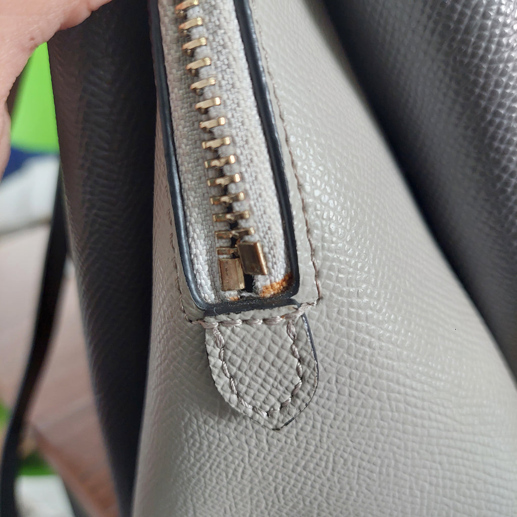 Furla Grey Two tone Convertible Handbag | Pre Loved |