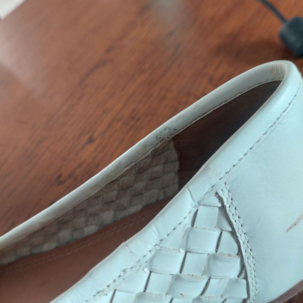 Dune White Leather Hartleys Ballet Flats | Pre Loved |