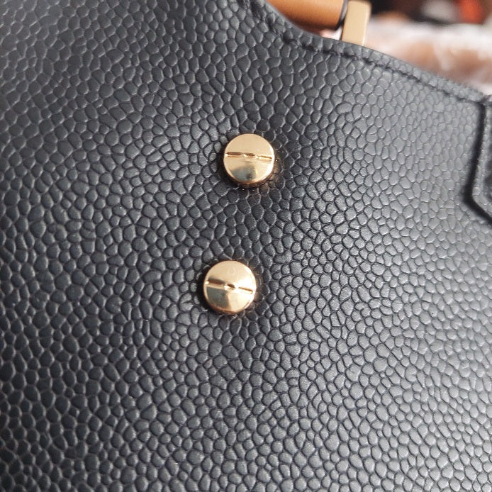 Aldo Black Leatherette Caraever Satchel Bag | Like New |