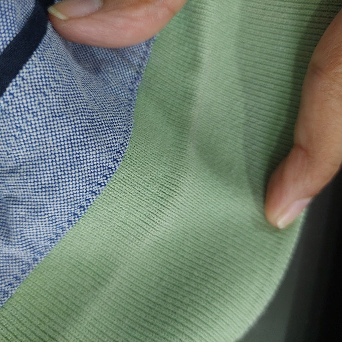 Tommy Hilfiger Men's Light Green Polo Shirt | Pre Loved |