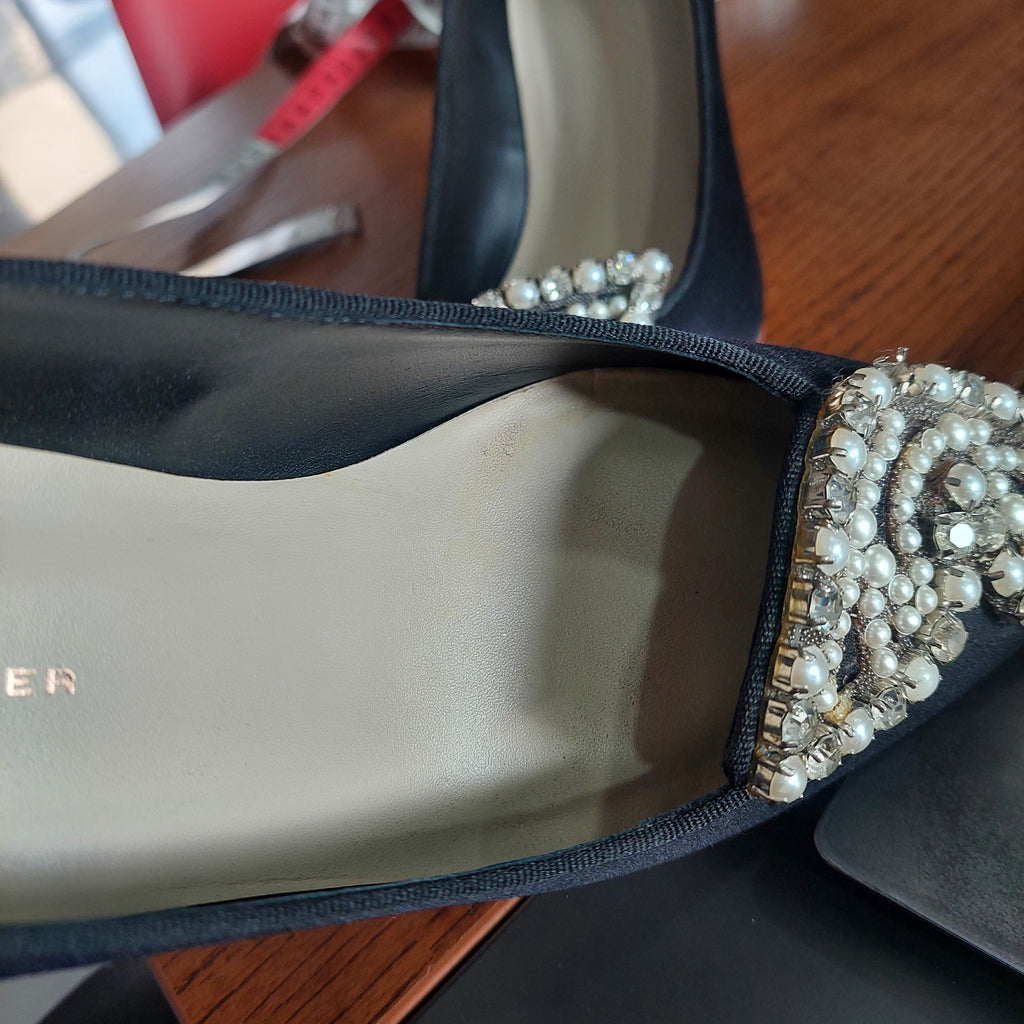 Sophia Webster Black Bibi Pearl Mid Pumps | Pre Loved |