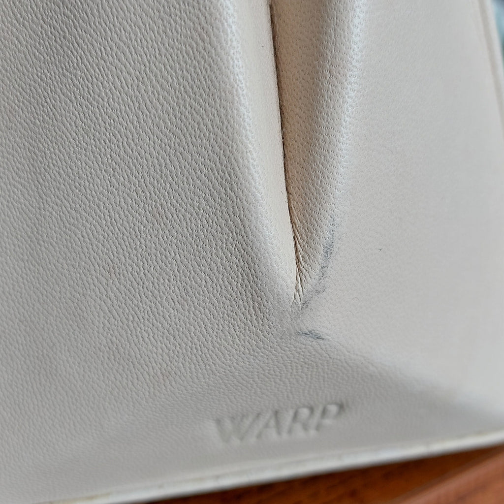 Warp Cream Leather Geometric Handbag | Pre Loved |