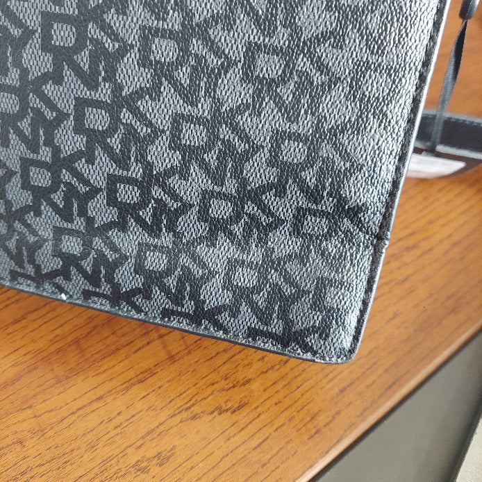 DKNY Black Millie Flap Cow Leather Coated Shoulder Bag | Brand New |