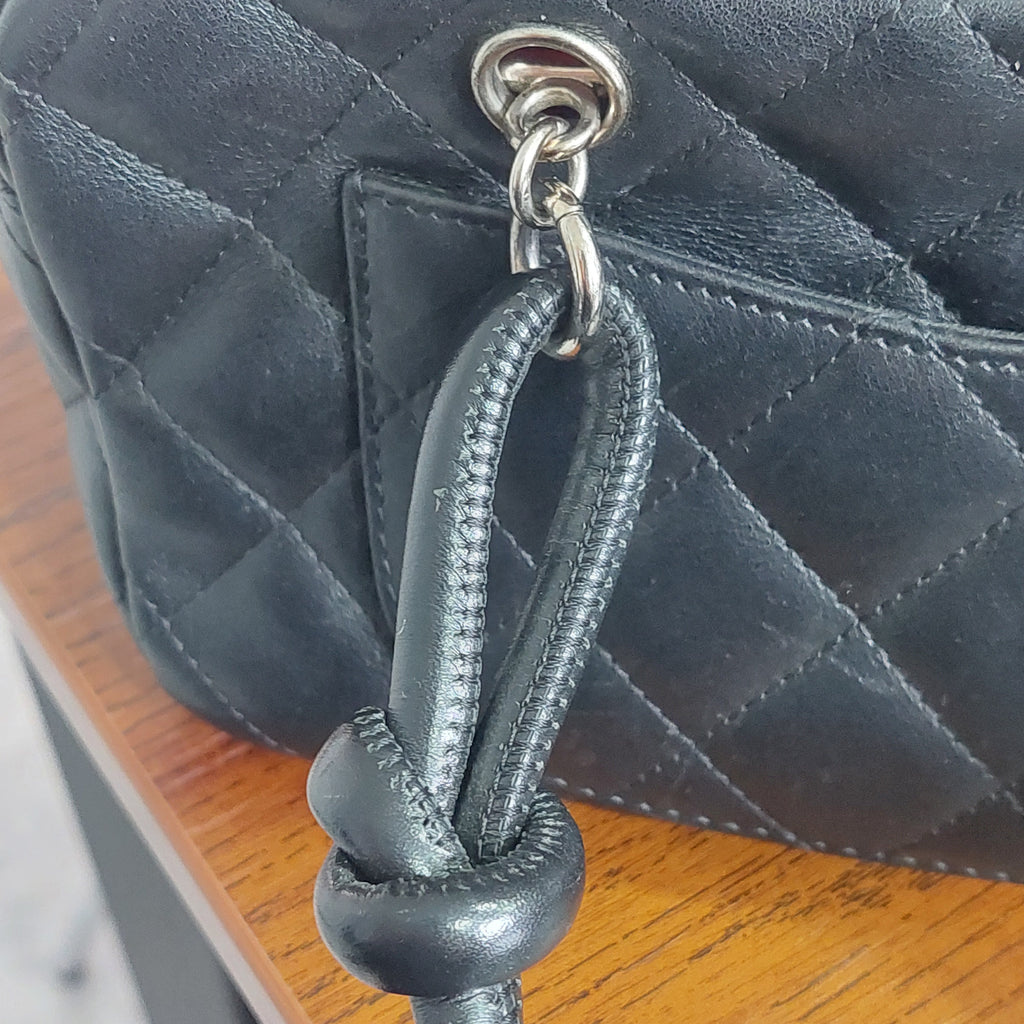 Chanel Black Calf Leather Cambon Ligne Mini Bag | Pre Loved |