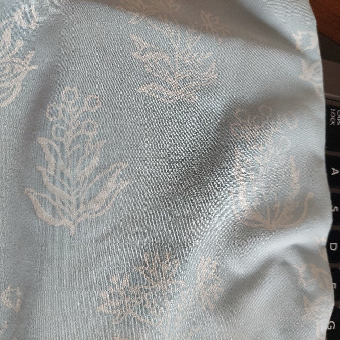 Blocked Light Blue Printed Kurta | Gently Used |