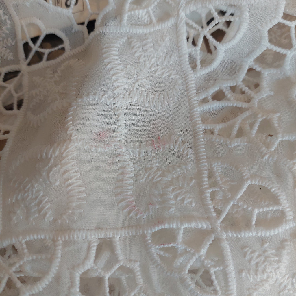 ZARA White Lace Flat-collar Shirt | Brand New |