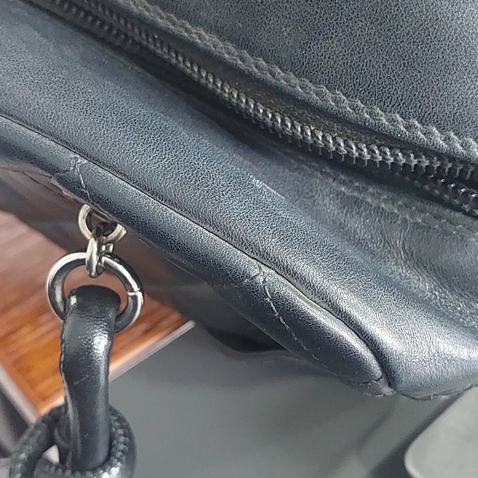 Chanel Black Calf Leather Cambon Ligne Mini Bag | Pre Loved |