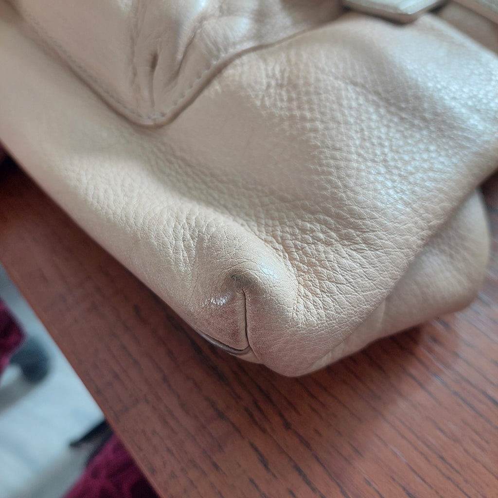 Coach Beige & Ivory Pebbled Leather Penelope Shoulder Bag | Pre Loved |