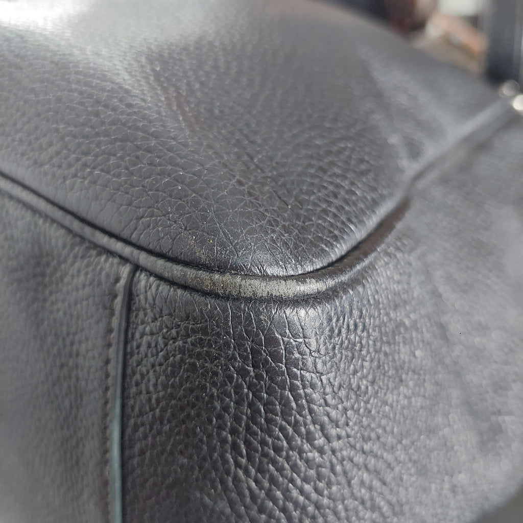 Coach Black Pebbled Leather “Meadow” Shoulder Bag | Pre Loved |