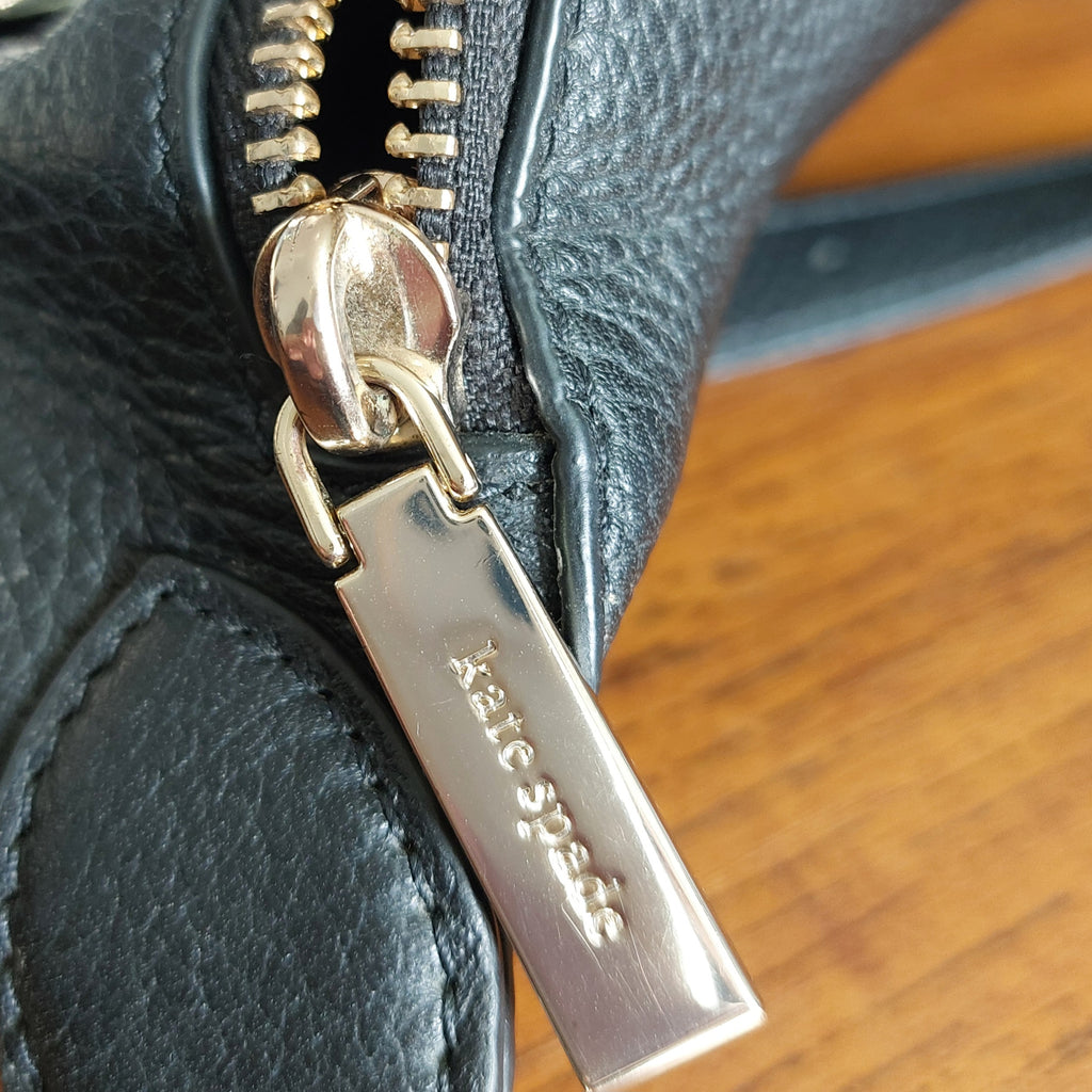 Kate Spade Black Leila Pebbled Leather Belt Bag | Gently Used |