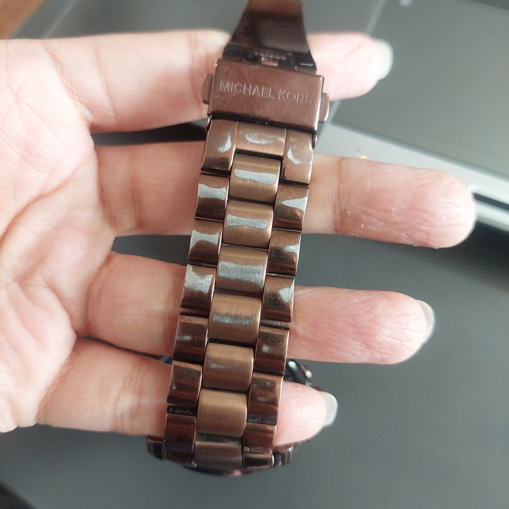 Michael Kors Brown MK-5492 Runway Wrist Watch | Pre Loved |