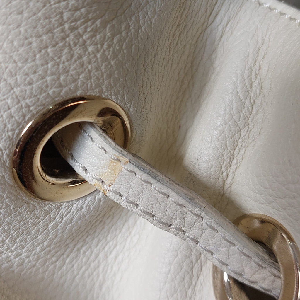 Jimmy Choo Cream Leather Small Rosalie Satchel Bag | Pre Loved |