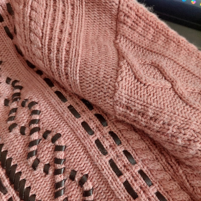 Mango Pink & Brown Sweater | Gently Used |