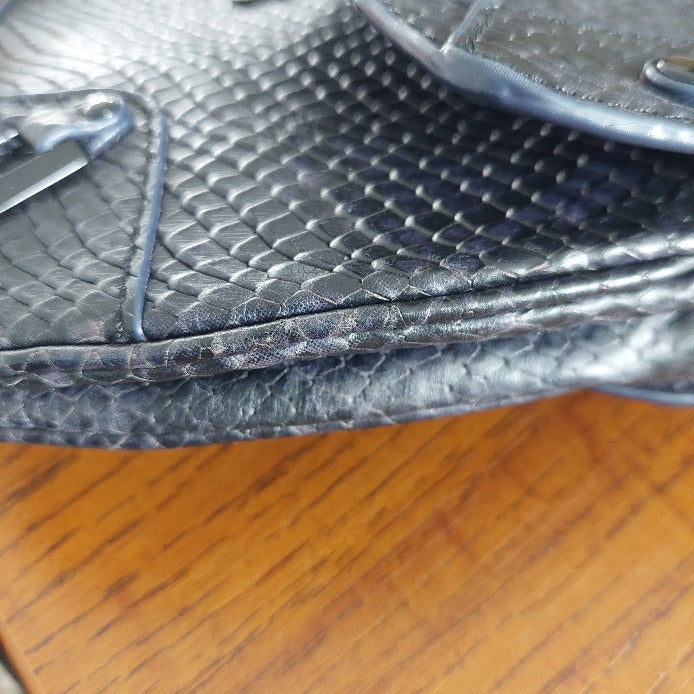 Rebecca Minkoff Black Textured Leather Small Crossbody Bag | Pre loved |