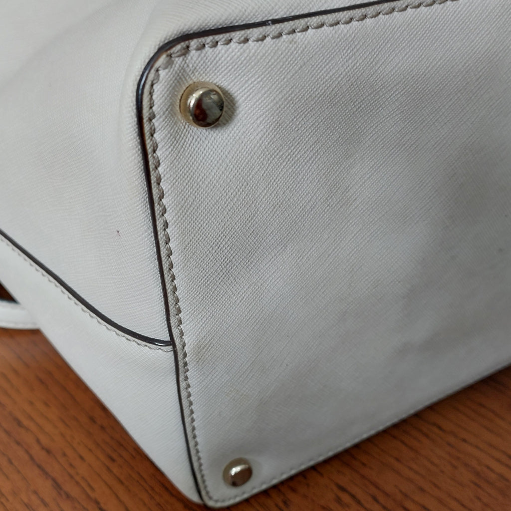Kate Spade Beige Saffiano Leather Cedar Street Medium Harmony Tote Bag | Pre Loved |