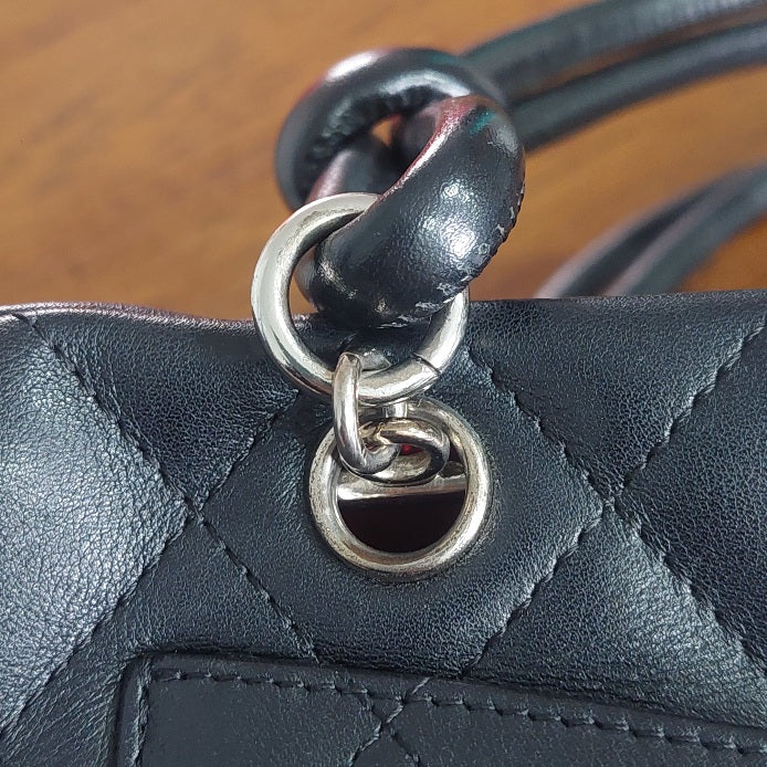 Chanel Black Calf Leather Cambon Ligne Mini Bag | Pre Loved |
