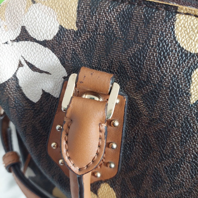 Michael Kors Brown Aria Satchel Bag | Pre Loved |
