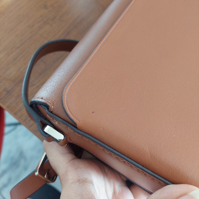 Kate Spade Tan Leather Nadine Medium Flap Crossbody Bag | Pre Loved |